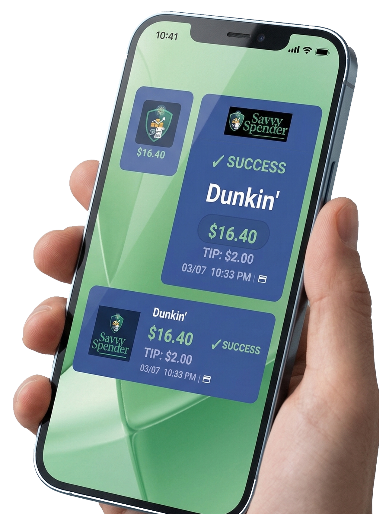 Savvy Spender scan widget example